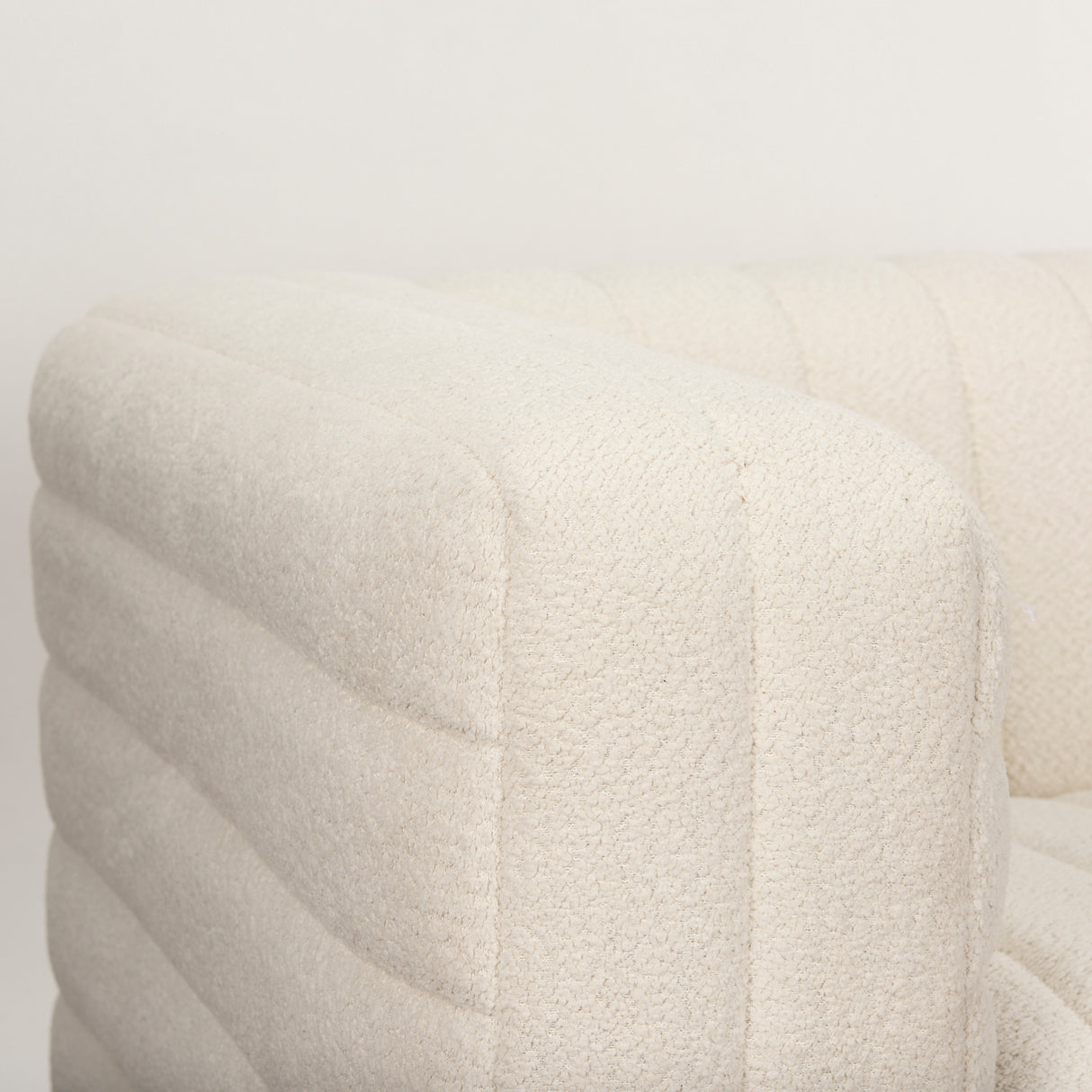 Ricciardo Cream Boucle Upholstered Arm Chair from Mercana - Luna Furniture