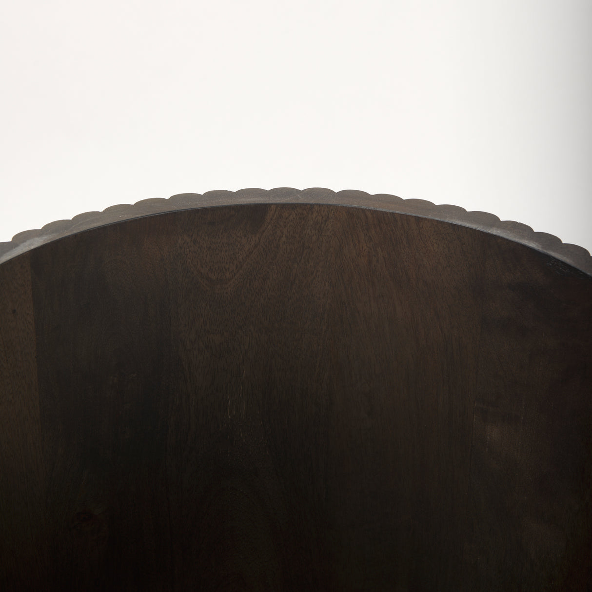 Terra 18L x 18W x 22H Dark Brown Wood Fluted Round Side Table from Mercana - Luna Furniture