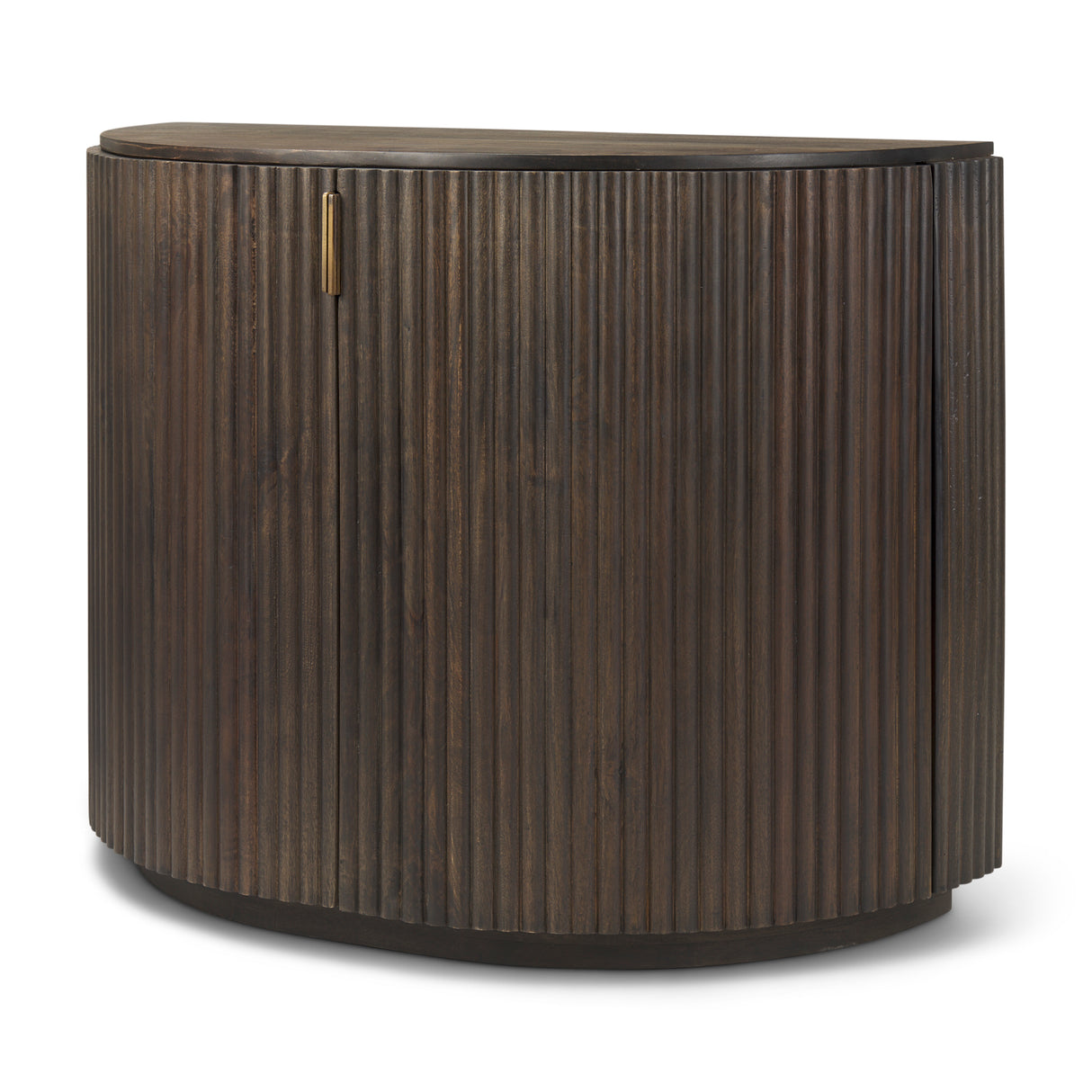Terra Fluted Dark Brown 2-Door Accent Cabinet from Mercana - Luna Furniture