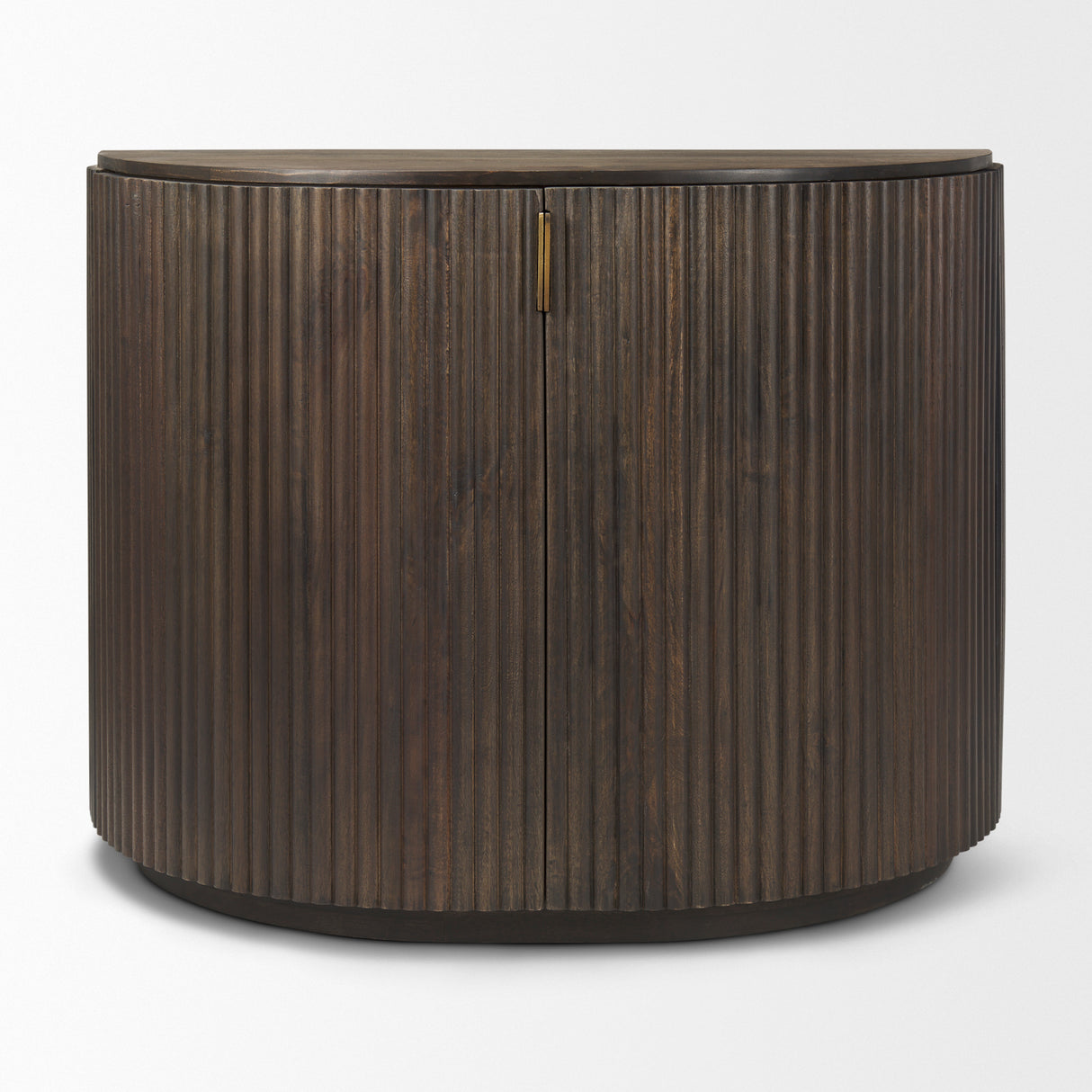 Terra Fluted Dark Brown 2-Door Accent Cabinet from Mercana - Luna Furniture