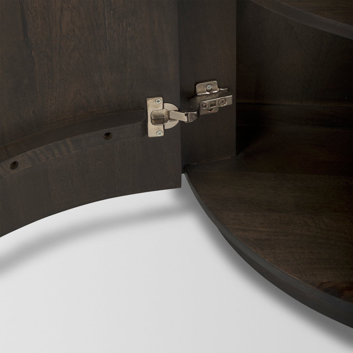 Terra Fluted Dark Brown 2-Door Accent Cabinet from Mercana - Luna Furniture
