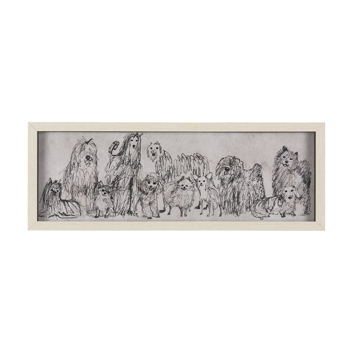 Three Buddies by Mercana Studio a Hand Embellished Textured Framed Art Print Matted under Glass from Mercana - Luna Furniture
