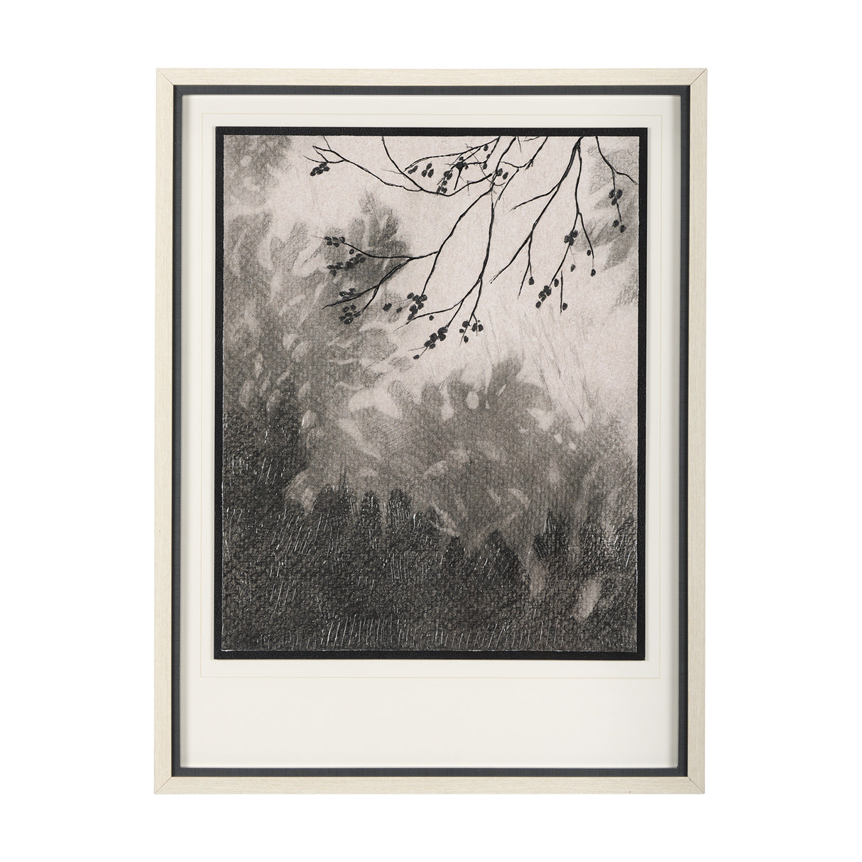Leafy Shade II by Mercana Studio a Hand Embellished Textured Framed Art Print Matted under Glass from Mercana - Luna Furniture