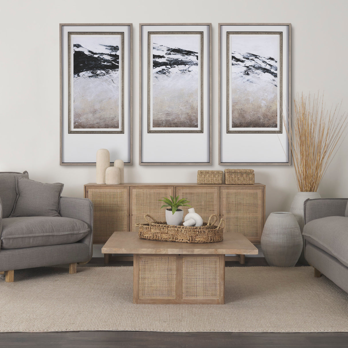 Black Strokes III by Mercana Studio a Hand Embellished Textured Framed Art Print Matted under Glass from Mercana - Luna Furniture