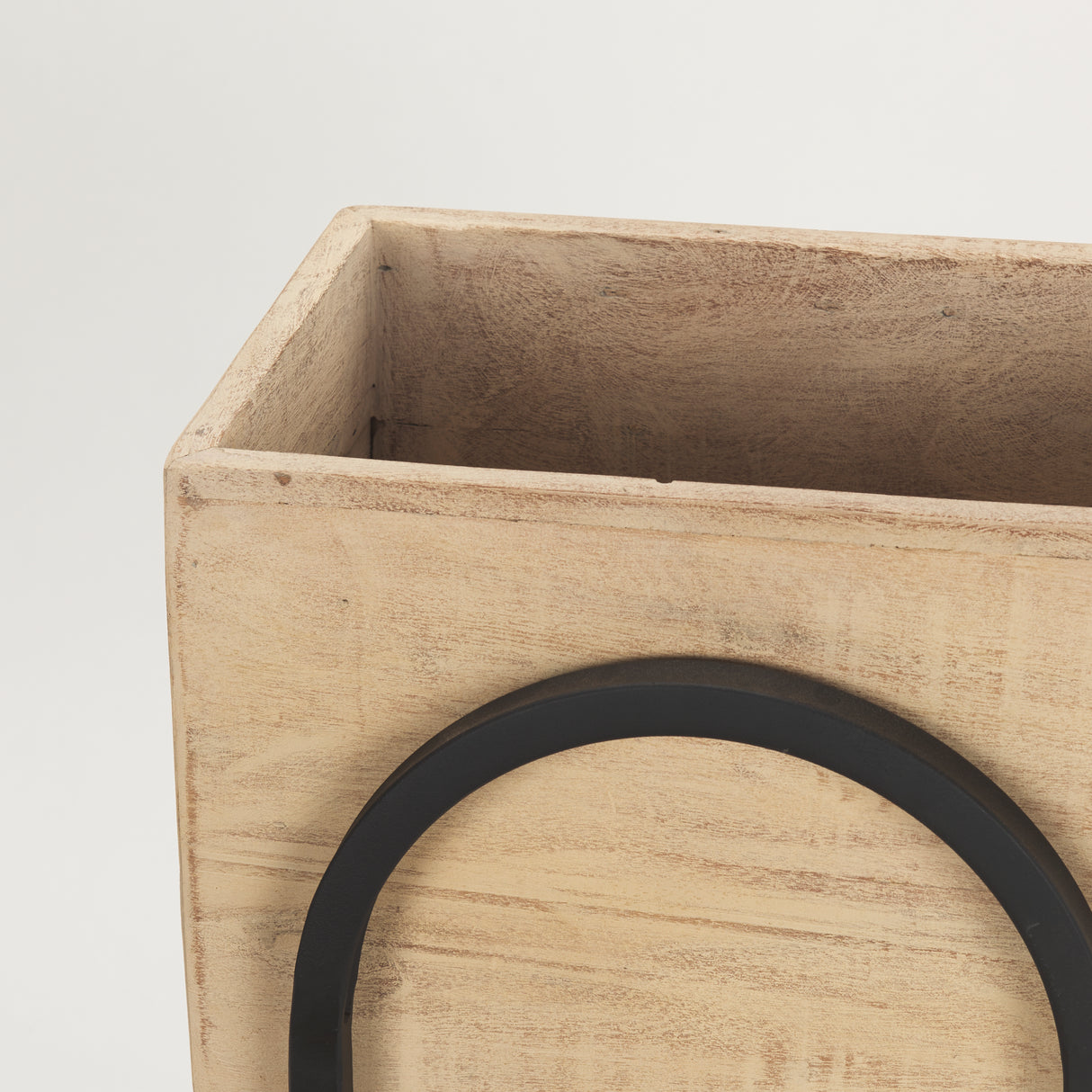 Jadine Set of 2 Beige Wood w/ Black Metal Arch Frames from Mercana - Luna Furniture