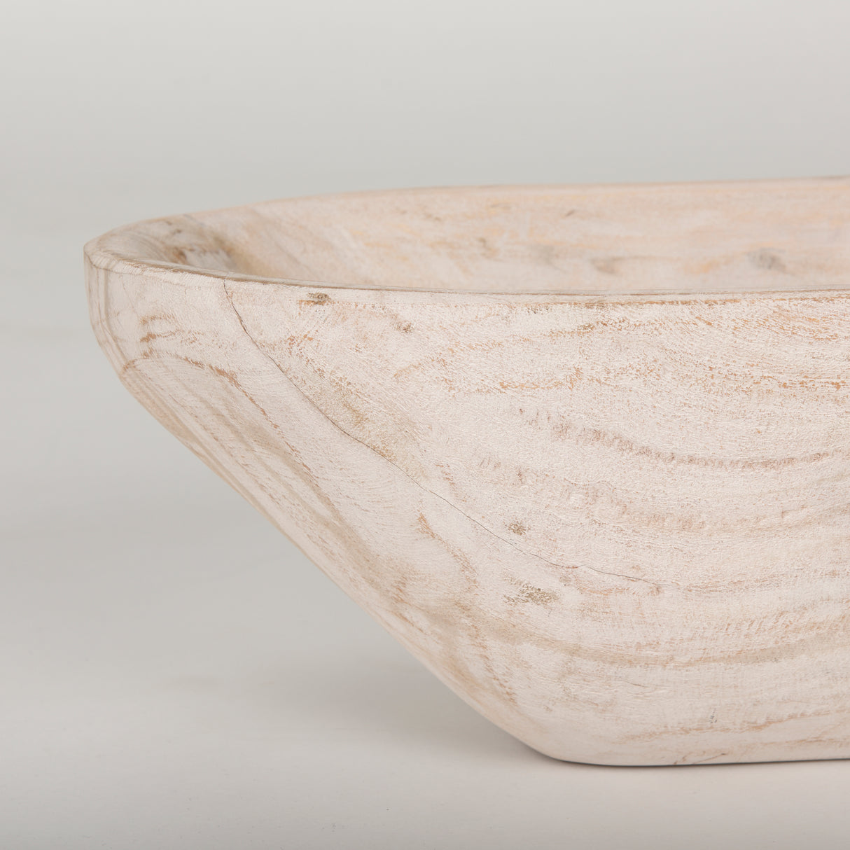 Athena Extra Large Oblong Light-Wash Reclaimed Wood Bowl from Mercana - Luna Furniture