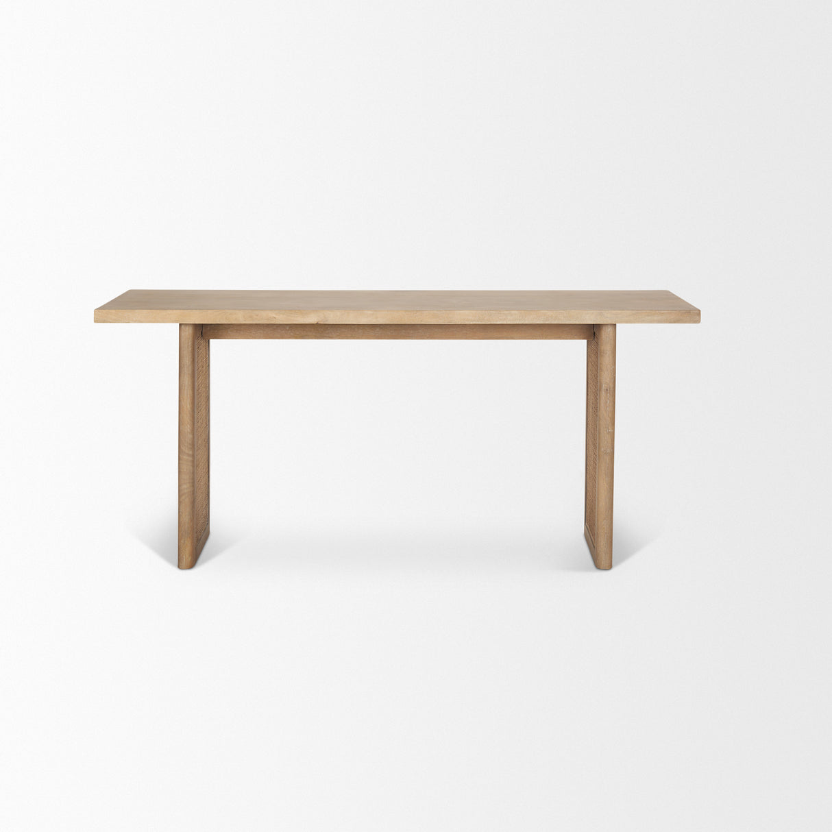Grier 65" Light Brown Solid Wood w/ Cane Console Table from Mercana - Luna Furniture