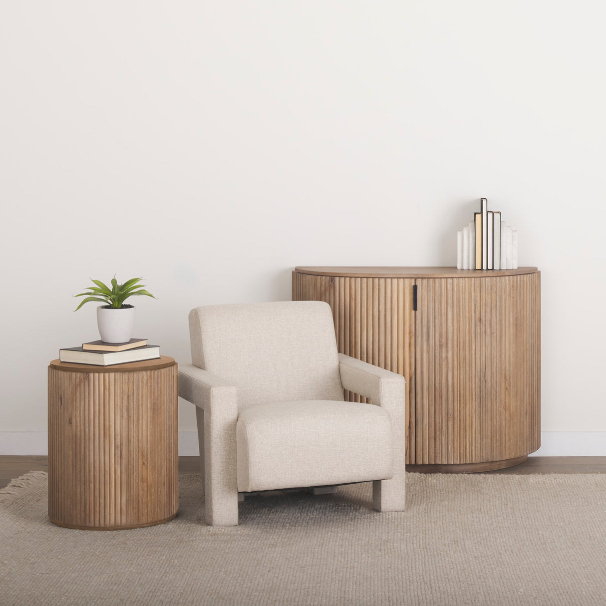 Sovereign Oatmeal Fully Upholstered Accent Chair from Mercana - Luna Furniture