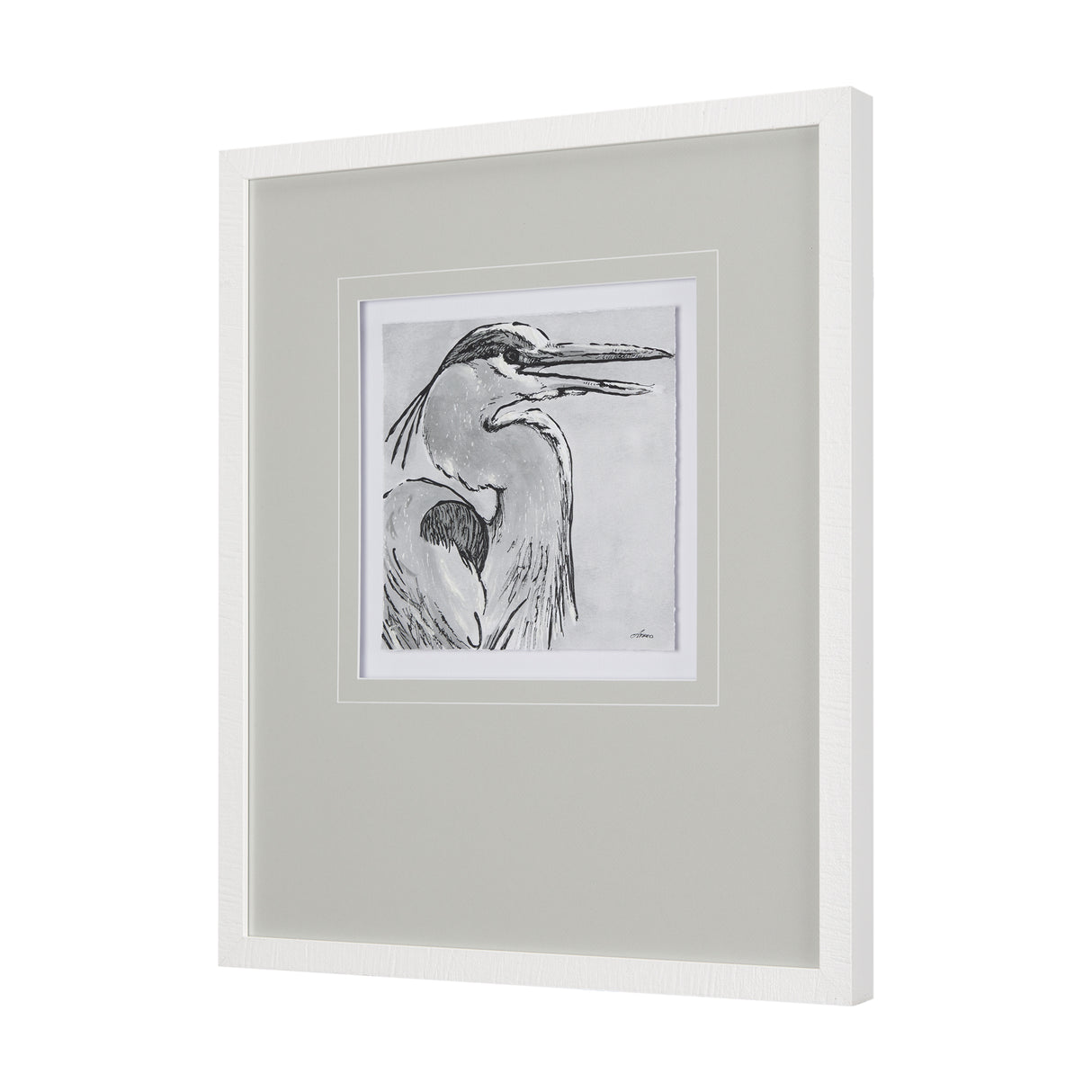 Bird Portrait Sketch I by Mercana Studio Hand Embellished Framed Art Print Matted under Glass from Mercana - Luna Furniture