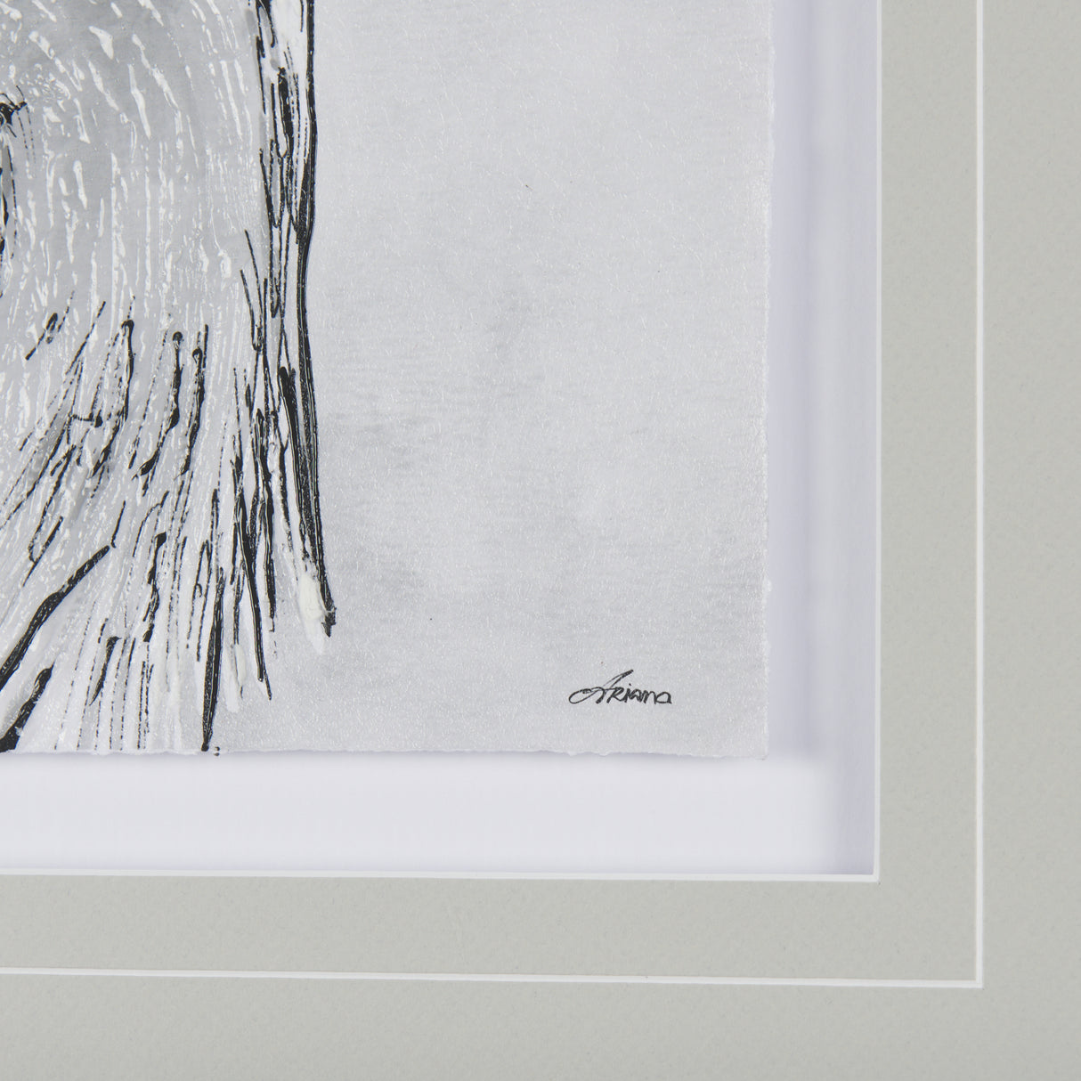 Bird Portrait Sketch I by Mercana Studio Hand Embellished Framed Art Print Matted under Glass from Mercana - Luna Furniture