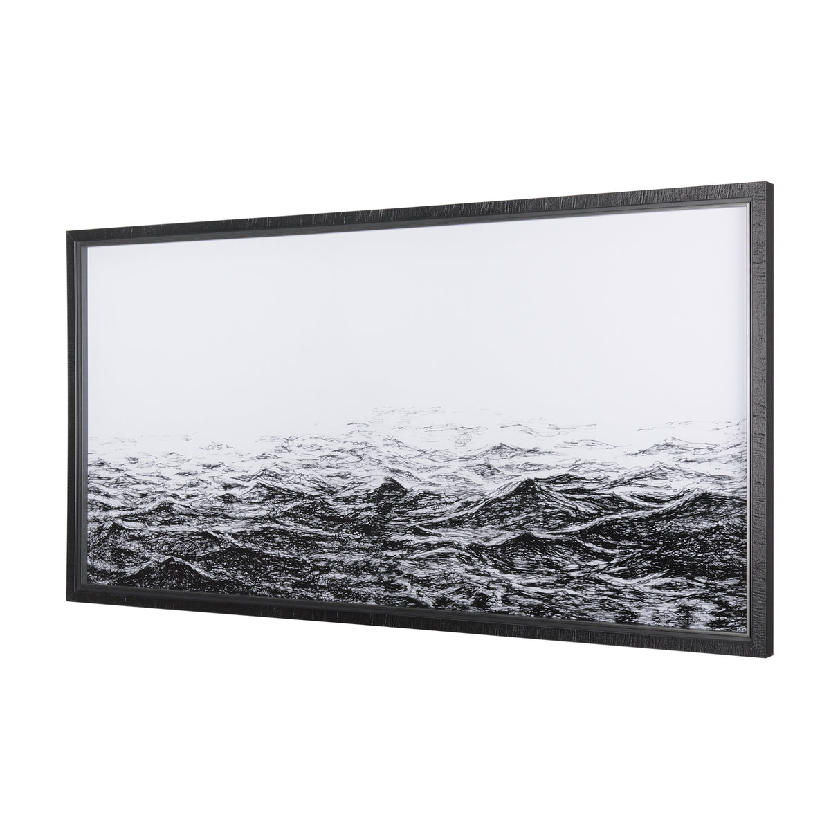 Endless Sea by Mercana Studio a Hand Embellished Textured Framed Art Print Matted under Glass from Mercana - Luna Furniture