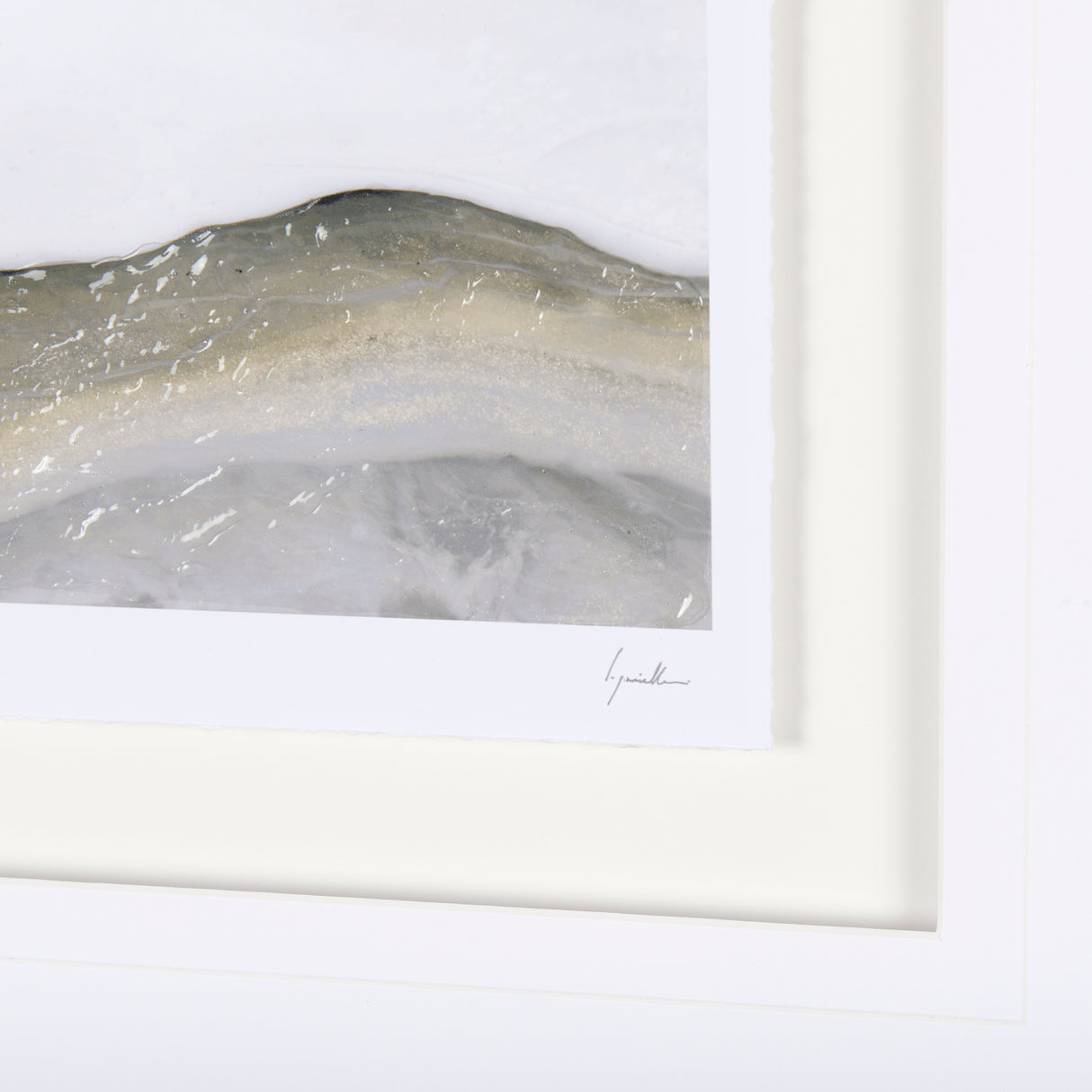 Sandy Waves II by Mercana Studio a Hand Embellished Textured Framed Art Print Matted under Glass from Mercana - Luna Furniture