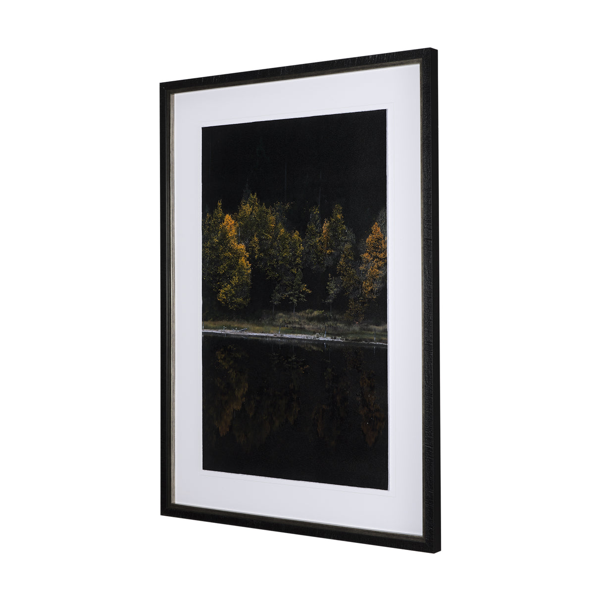 Water's Reflection-R by Chad Mackay a Hand Embellished Textured Framed Art Print Matted under Glass from Mercana - Luna Furniture