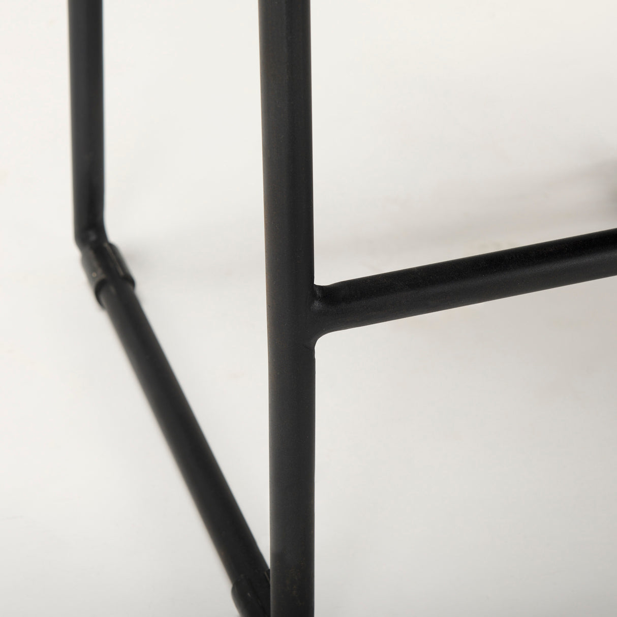 Givens 24.25"H Seat Height Black Wood Seat Black Frame Stool from Mercana - Luna Furniture
