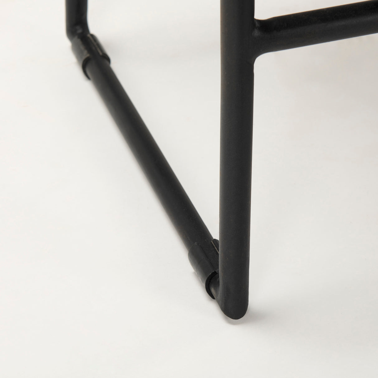 Givens 24.25"H Seat Height Black Wood Seat Black Frame Stool from Mercana - Luna Furniture