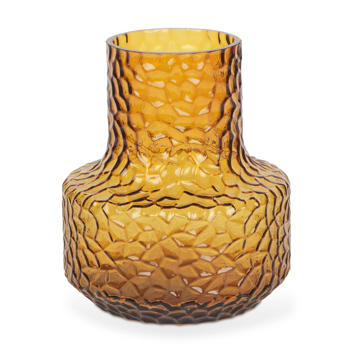 Jolene 7" Amber Waterglass Glass Vase from Mercana - Luna Furniture