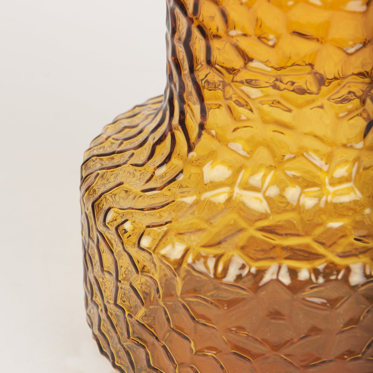 Jolene 7" Amber Waterglass Glass Vase from Mercana - Luna Furniture