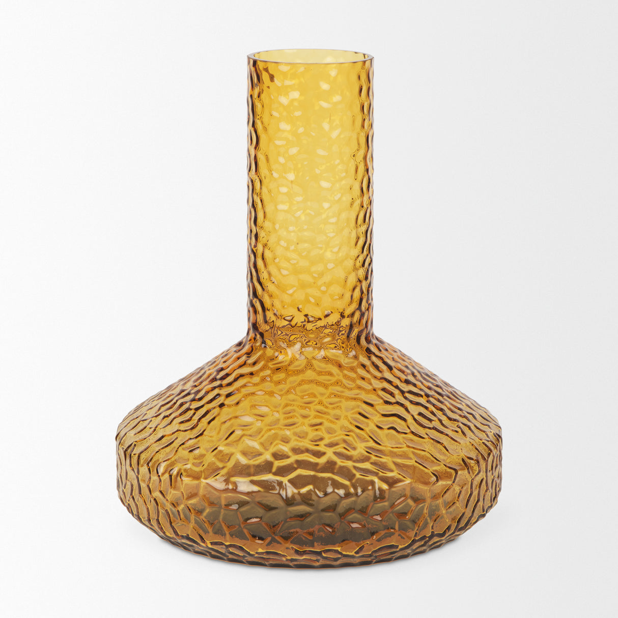 Jolene 11.8" Amber Waterglass Glass Vase from Mercana - Luna Furniture