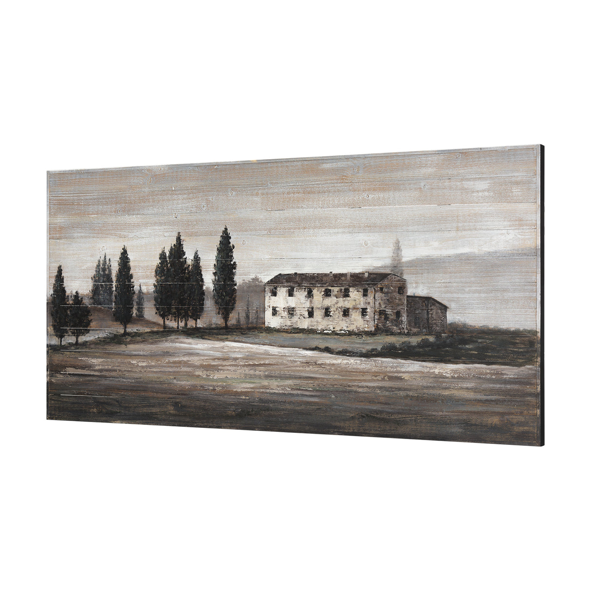 Tuscan Cypress 60x36 Hand Painted on Wood Oil Painting from Mercana - Luna Furniture