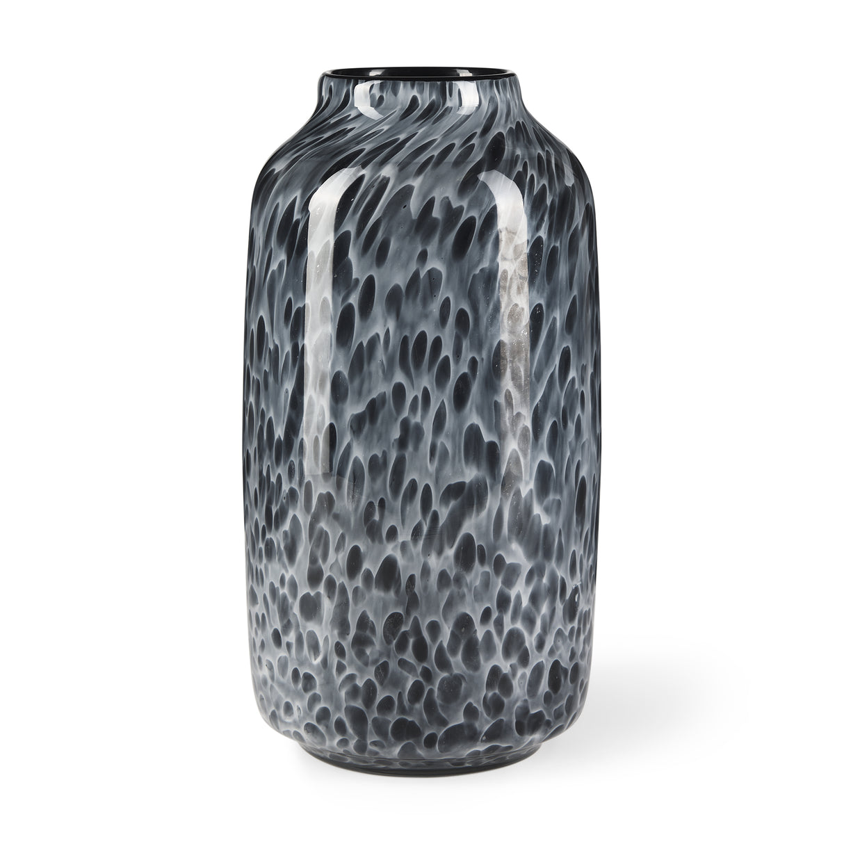 Masai Medium Black Mottled Glass Vase from Mercana - Luna Furniture