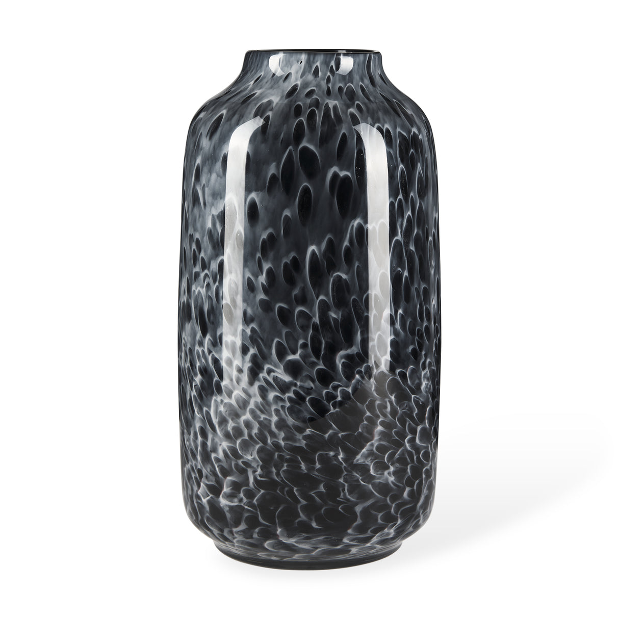 Masai Large Black Mottled Glass Vase from Mercana - Luna Furniture