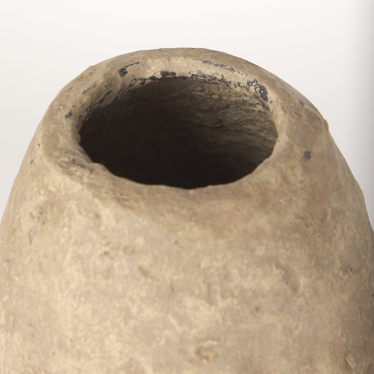 Rundal Small Beige Paper Mache Vase from Mercana - Luna Furniture