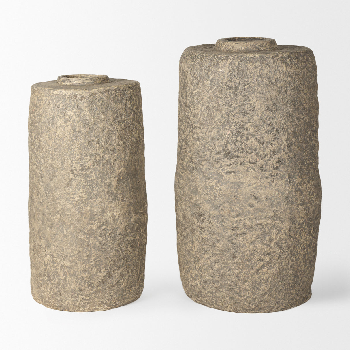 Rama Large Gray Paper Mache Floor Vase from Mercana - Luna Furniture