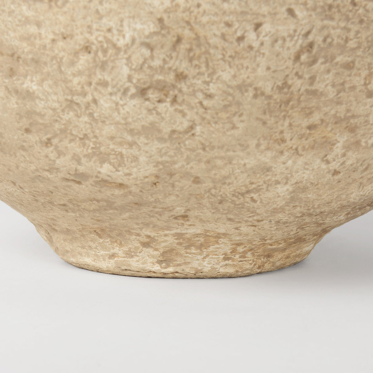 Ritu Large Beige Paper Mache Pot Vase from Mercana - Luna Furniture