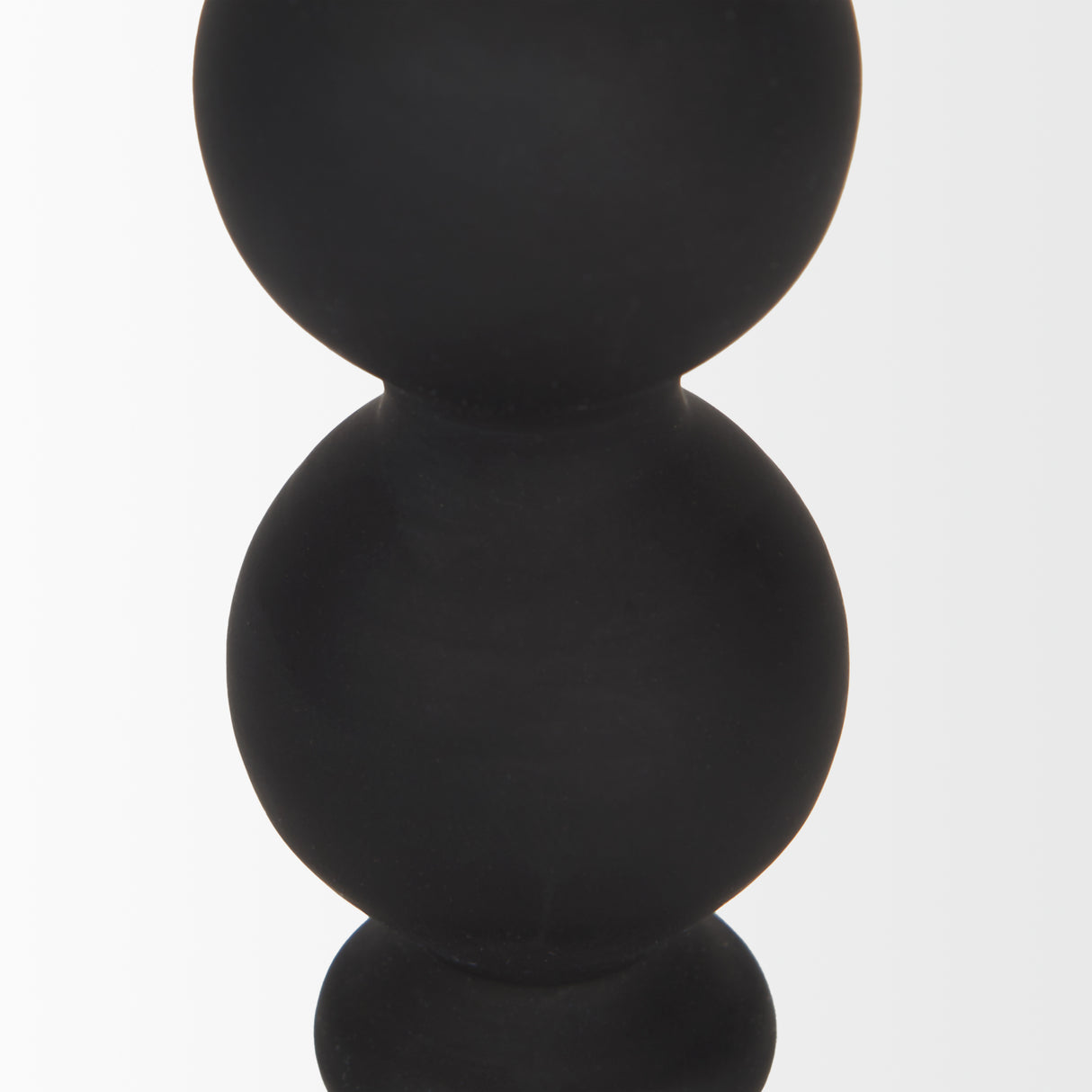 Haute Small Matte Black Blown Glass Candlestick from Mercana - Luna Furniture