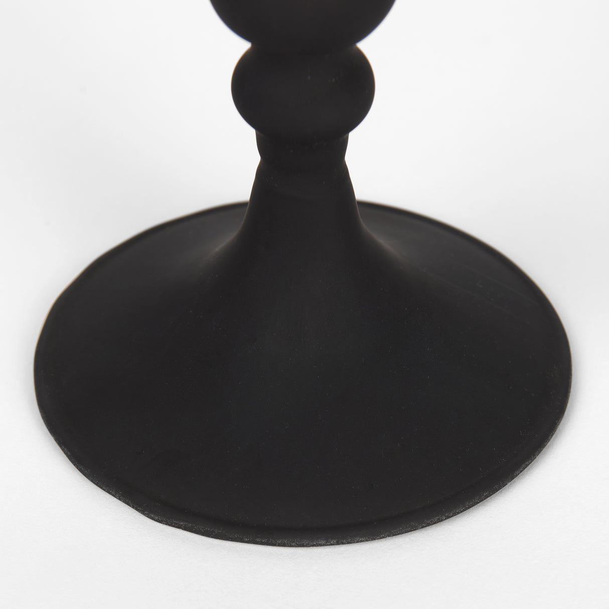 Haute Medium Matte Black Blown Glass Candlestick from Mercana - Luna Furniture