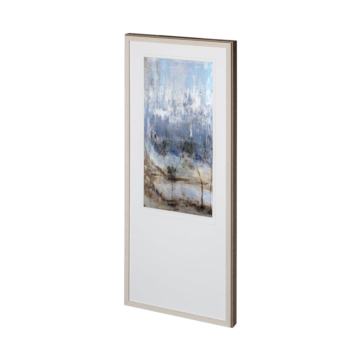 Anchored In Blue II by Aziz Kadmiri a Hand Embellished Textured Framed Art Print Matted under Glass from Mercana - Luna Furniture