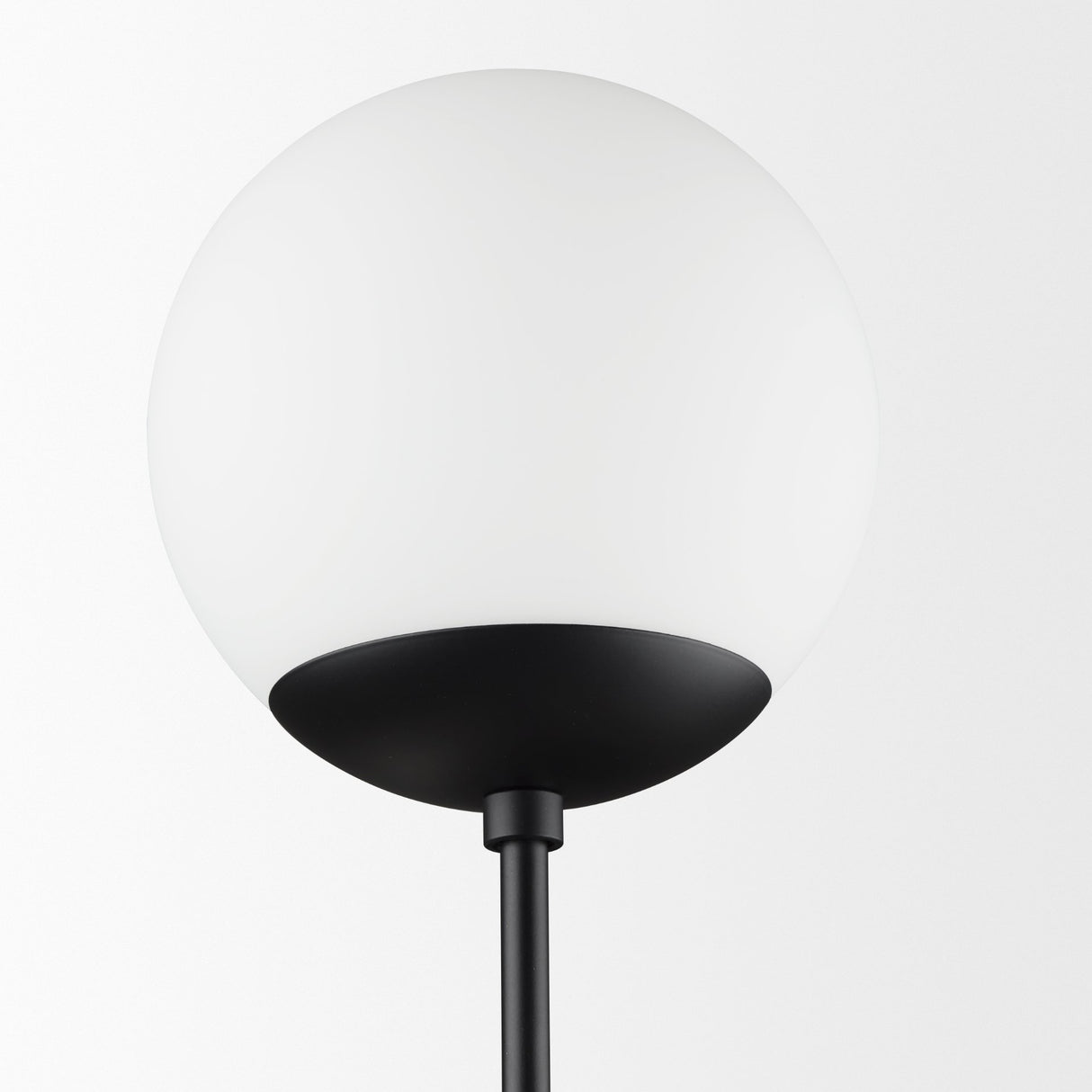 Edie Matte Black Metal w/ Frosted Glass Globes 2-Light Wall Sconce from Mercana - Luna Furniture