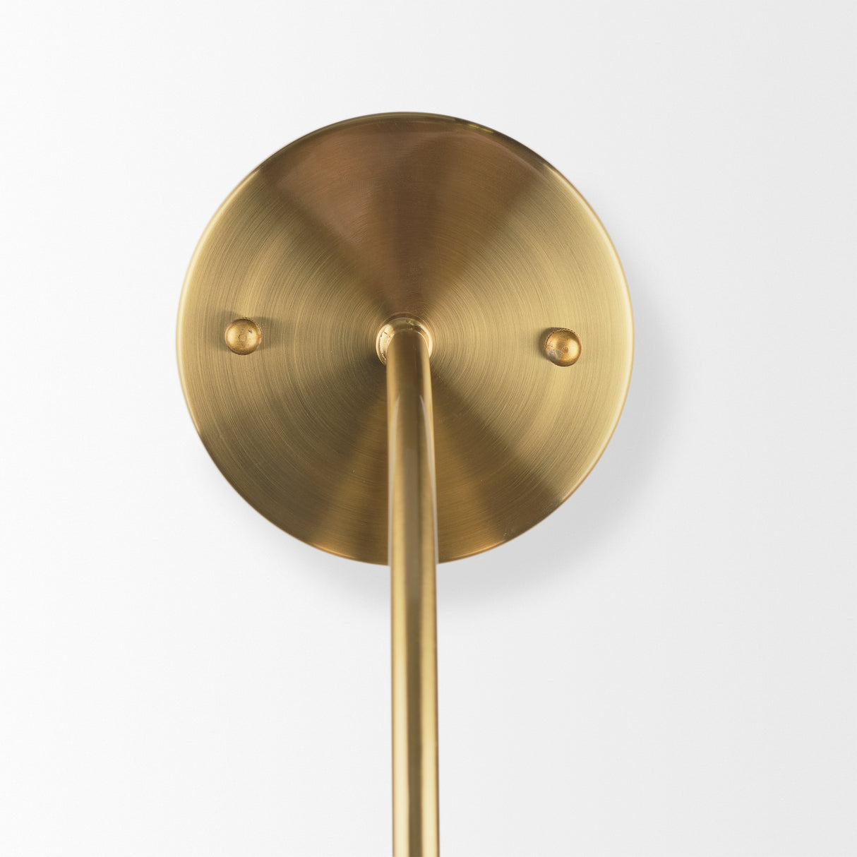 Cybill Brushed Brass w/ White Metal Shade 1-Light Wall Sconce from Mercana - Luna Furniture
