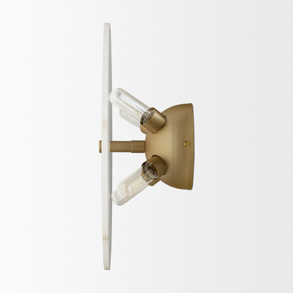 Dolly Brushed Gold Metal w/ Alabaster Shade 4-Light Wall Sconce from Mercana - Luna Furniture