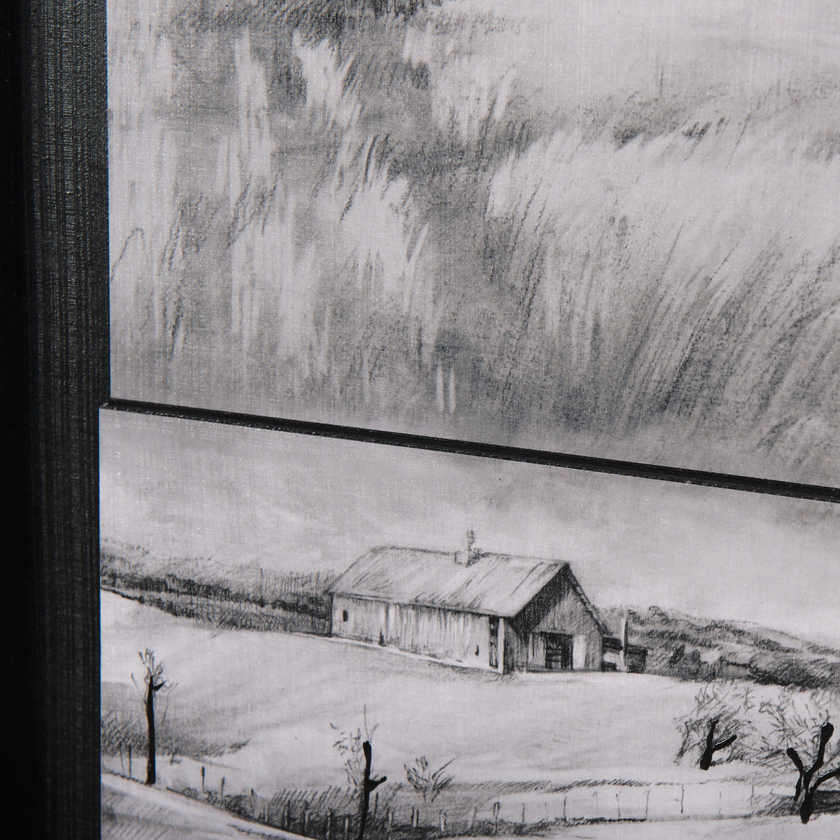 Countryside Sketches I by Ariana a Hand Embellished Textured Framed Art Print from Mercana - Luna Furniture