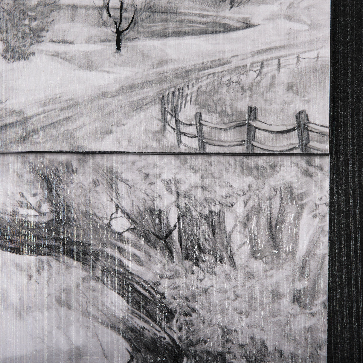 Countryside Sketches II by Ariana a Hand Embellished Textured Framed Art Print from Mercana - Luna Furniture