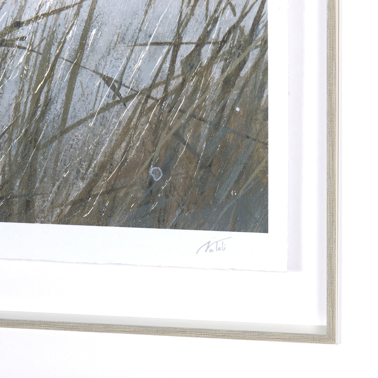 Chilly Breeze I by Natali a Hand Embelished Textured Framed Art Print Matted under Glass from Mercana - Luna Furniture