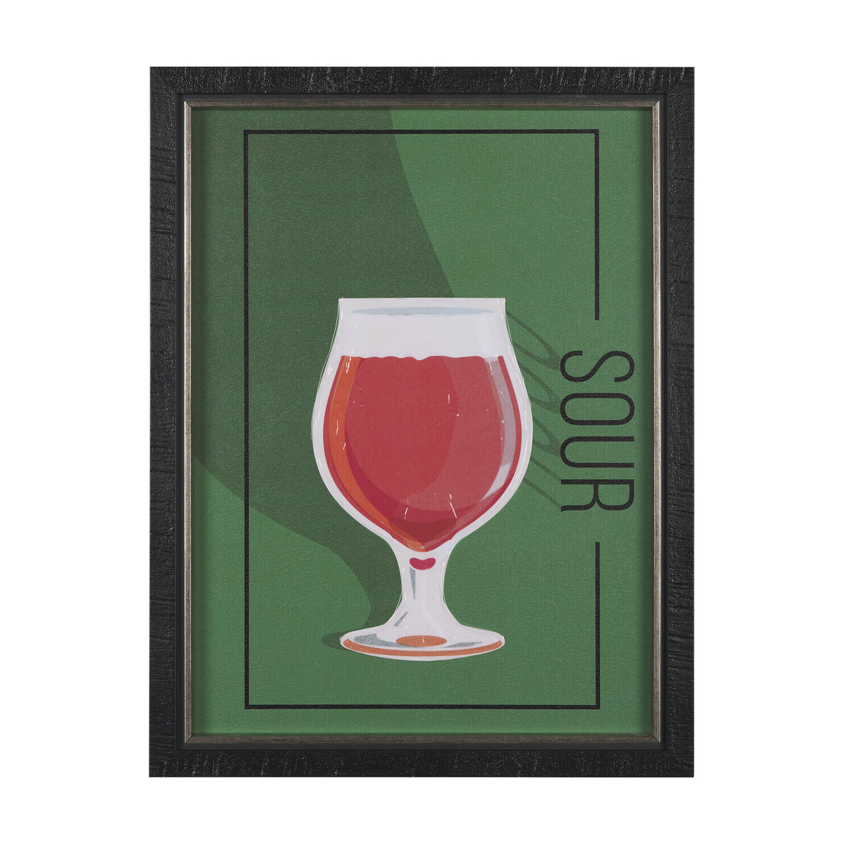 Beer Poster Sour by Mercana Studio a Hand Embellished Textured Framed Art Print from Mercana - Luna Furniture