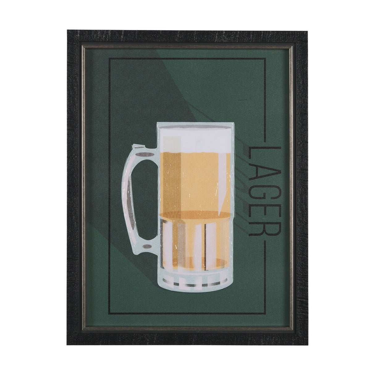 Beer Poster Lager by Mercana Studio a Hand Embellished Textured Framed Art Print from Mercana - Luna Furniture
