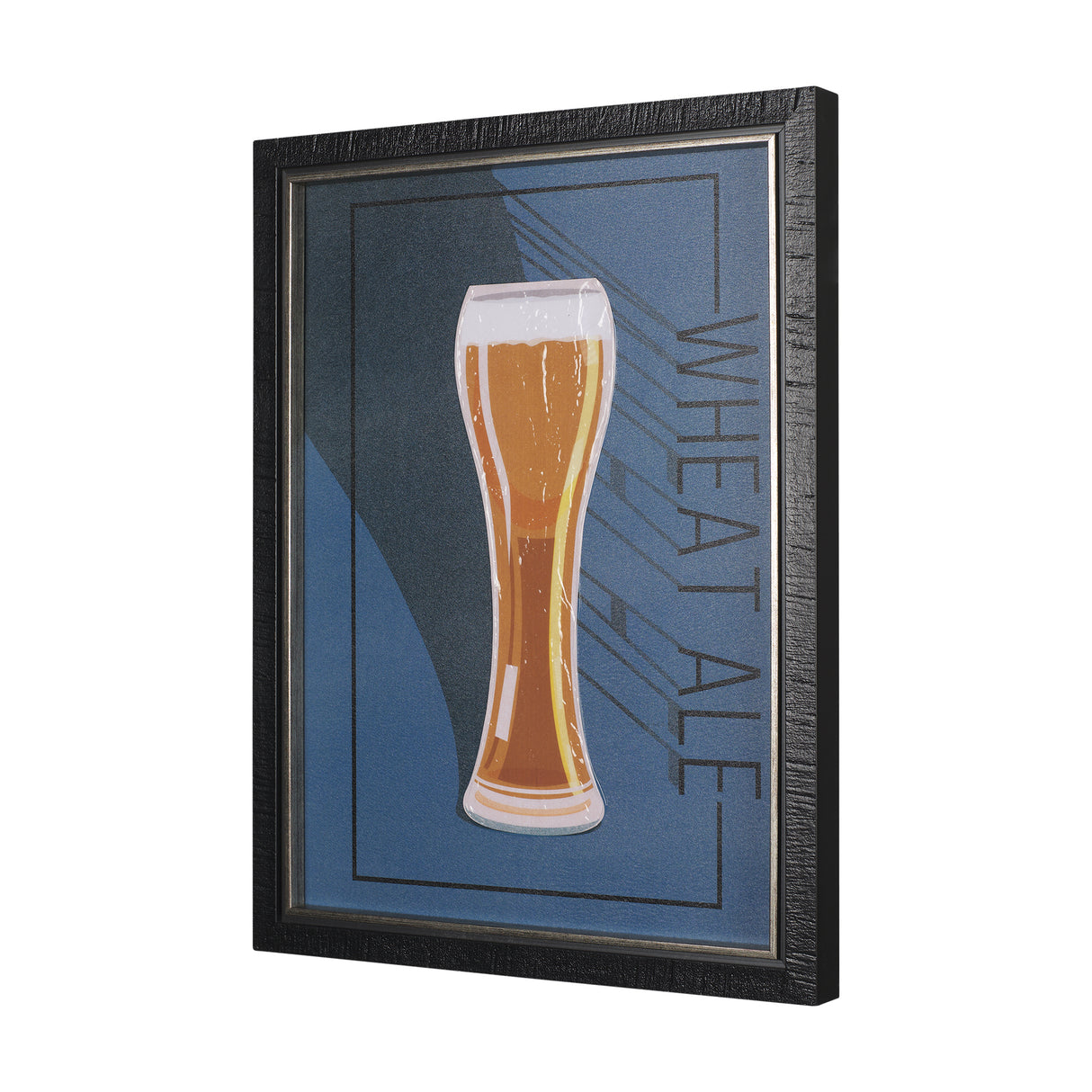 Beer Poster Wheat Ale by Mercana Studio a Hand Embellished Textured Framed Art Print from Mercana - Luna Furniture