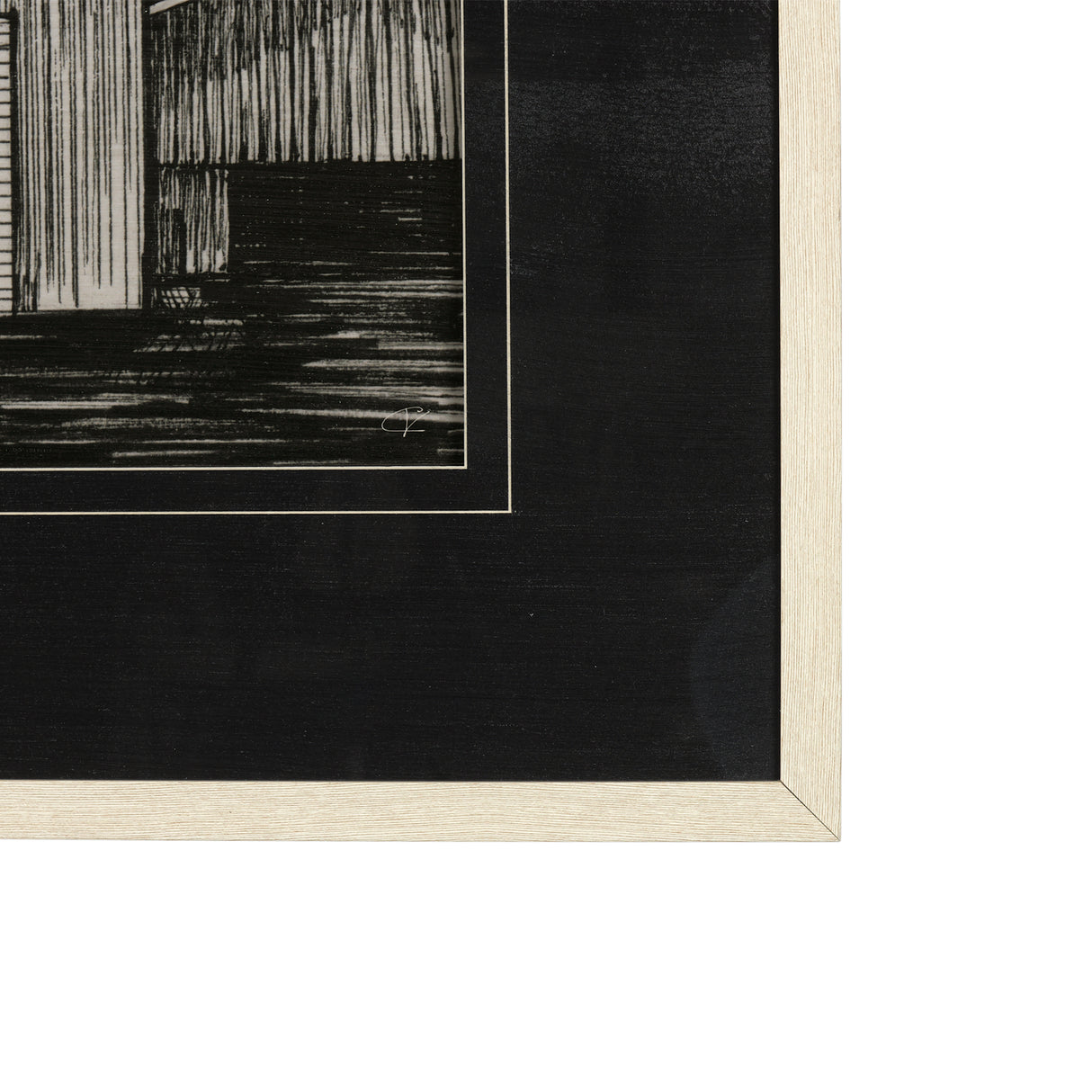 Barn Buildings I by CV a Hand Embellished Textured Framed Art Print Matted under Glass from Mercana - Luna Furniture