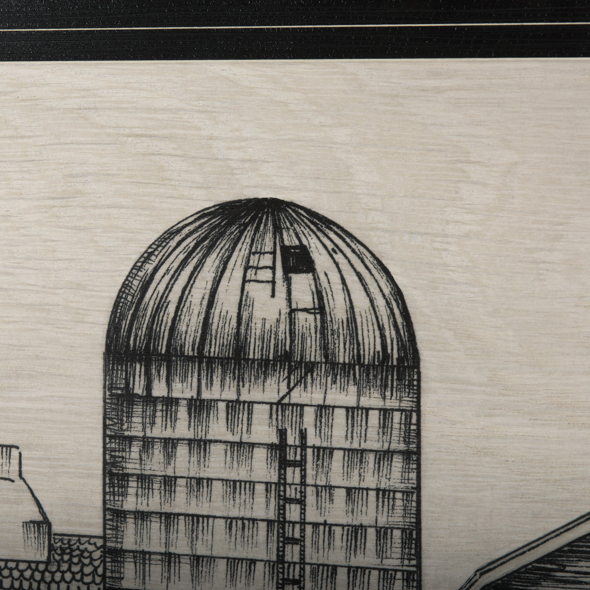 Barn Buildings II by CV a Hand Embellished Textured Framed Art Print Matted under Glass from Mercana - Luna Furniture