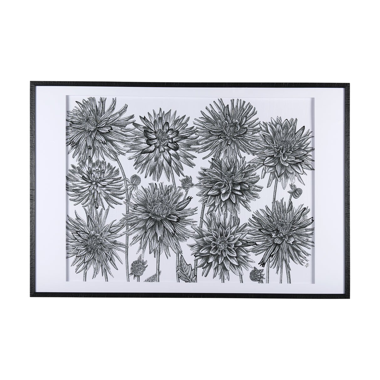Dahlia Study - Detail by Mercana Studio Hand Embellished Textured Framed Art Photo Matted under Glas from Mercana - Luna Furniture