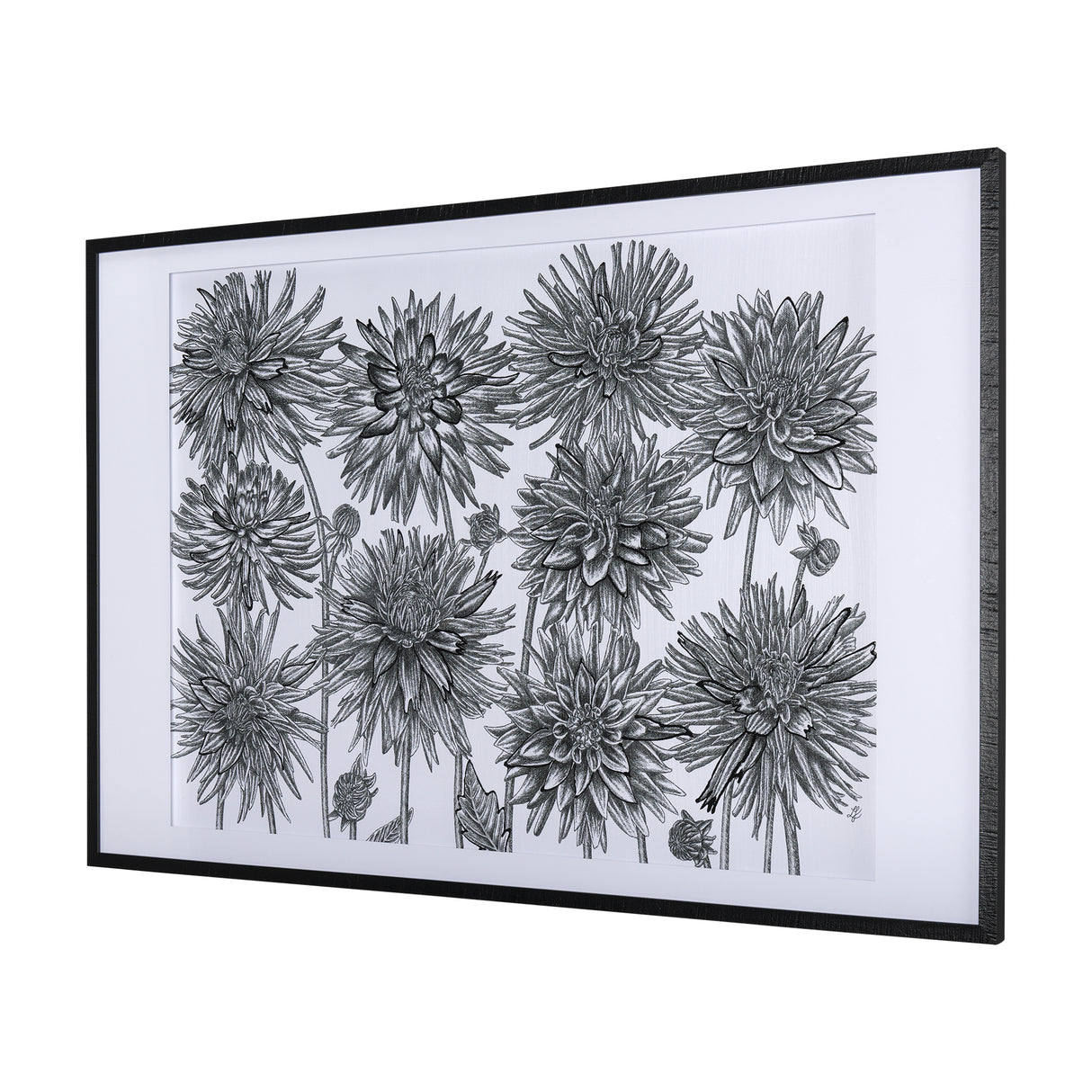 Dahlia Study - Detail by Mercana Studio Hand Embellished Textured Framed Art Photo Matted under Glas from Mercana - Luna Furniture