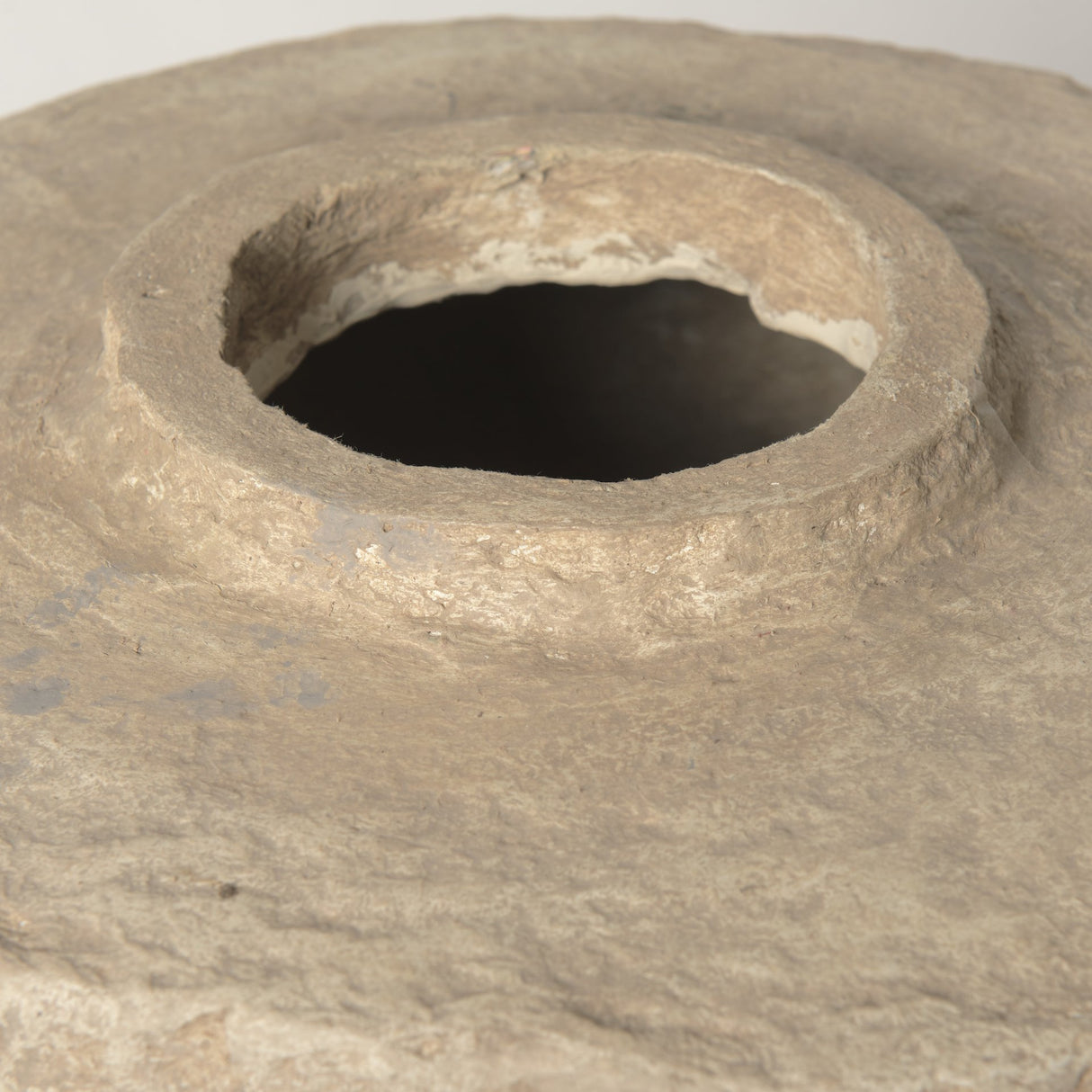 Rama Large Beige Paper Mache Floor Vase from Mercana - Luna Furniture