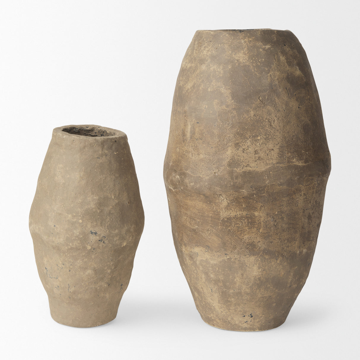 Rundal Large Gray Paper Mache Vase from Mercana - Luna Furniture