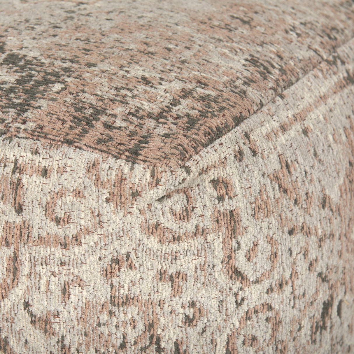 Khloe Small Taupe Pouf from Mercana - Luna Furniture