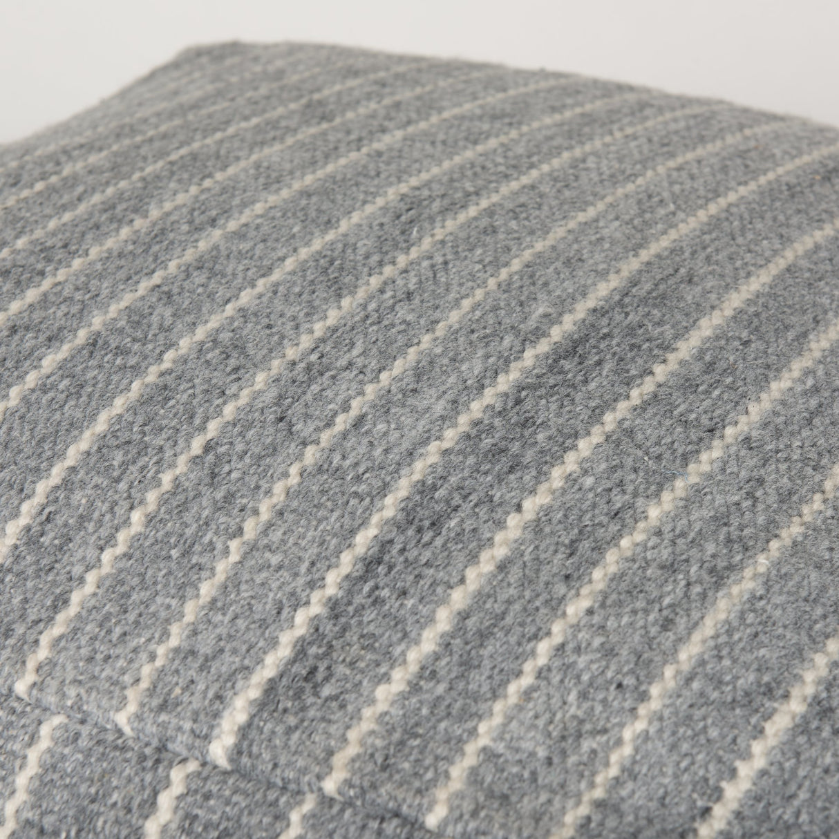 Kensie Large Blue Striped Pouf from Mercana - Luna Furniture