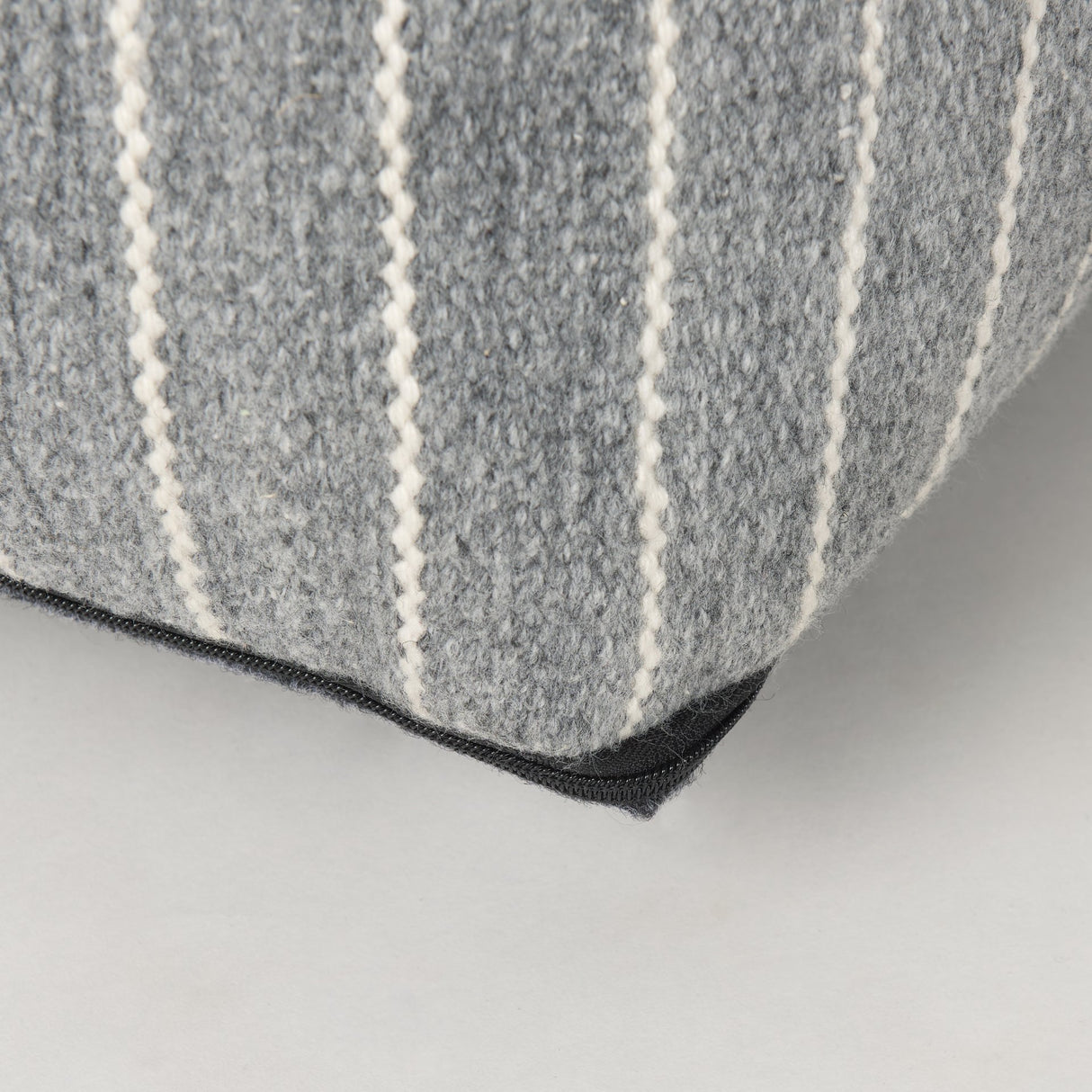 Kensie Large Blue Striped Pouf from Mercana - Luna Furniture