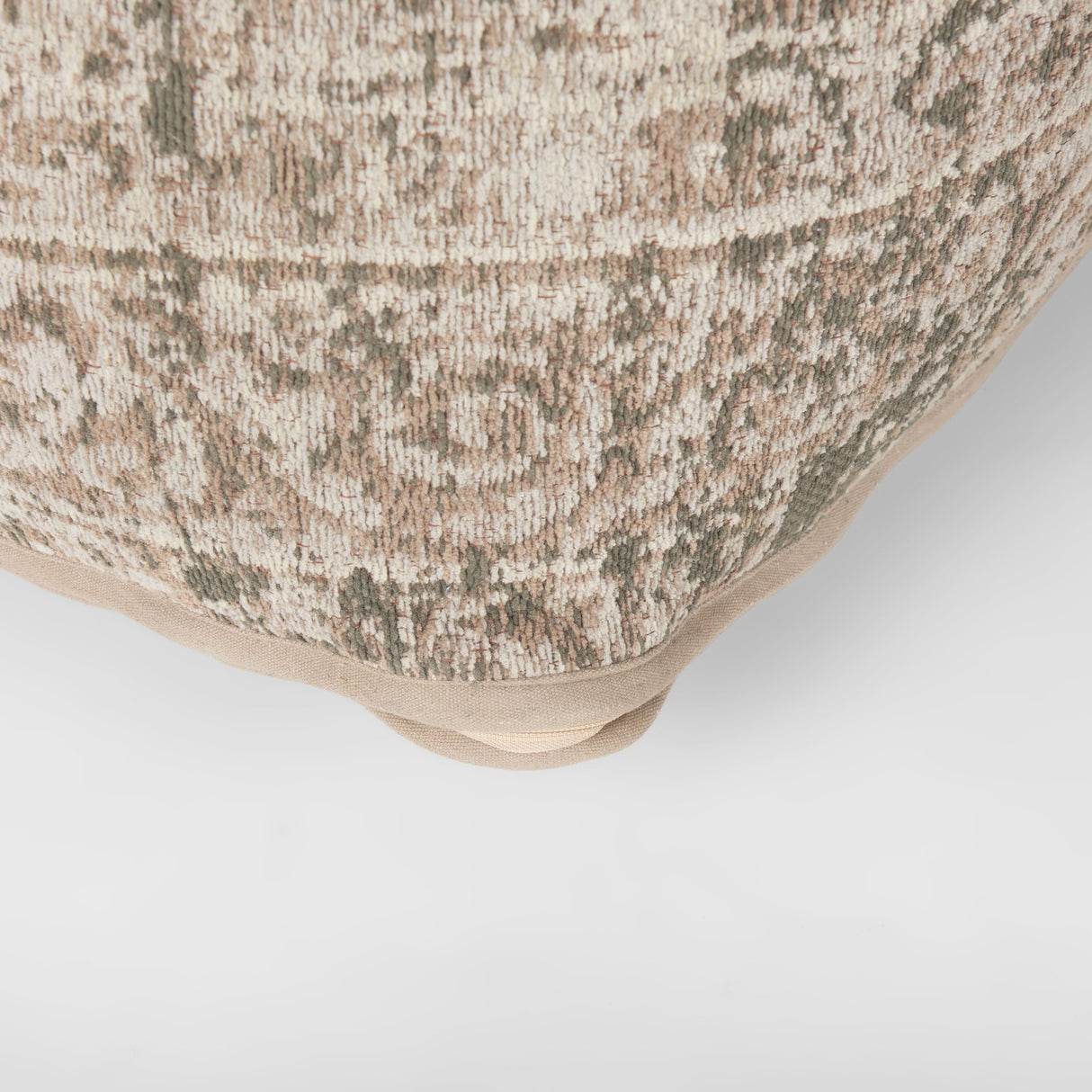 Khloe Large Taupe Pouf from Mercana - Luna Furniture